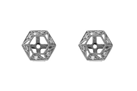 B054-63107: EARRING JACKETS .08 TW (FOR 0.50-1.00 CT TW STUDS)