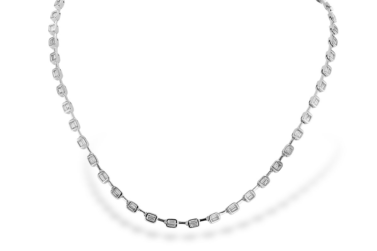 H328-23133: NECKLACE 2.05 TW BAGUETTES (17 INCHES)