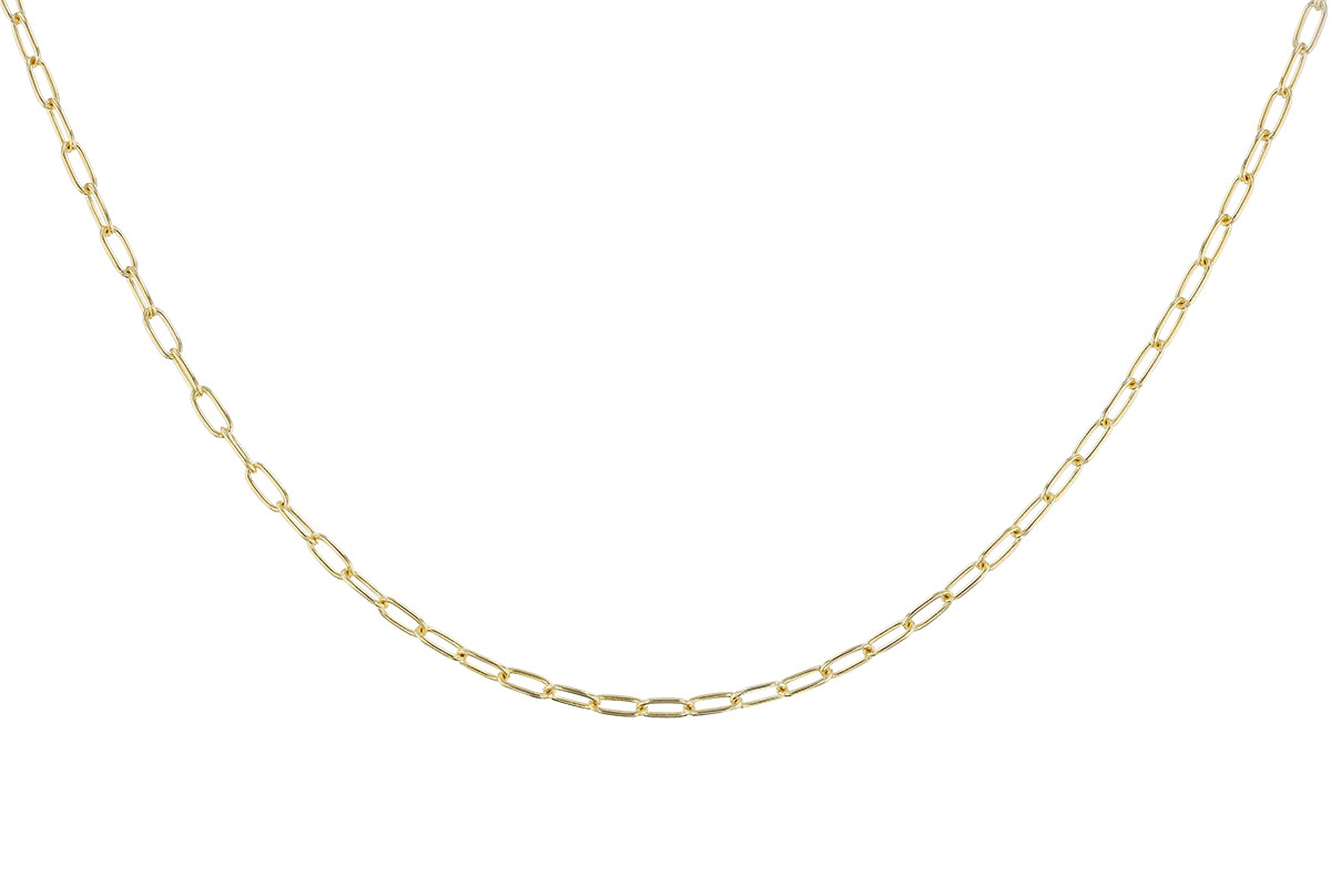 H328-24070: PAPERCLIP SM (24IN, 2.40MM, 14KT, LOBSTER CLASP)