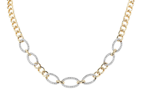 K328-20406: NECKLACE 1.12 TW (17")(INCLUDES BAR LINKS)