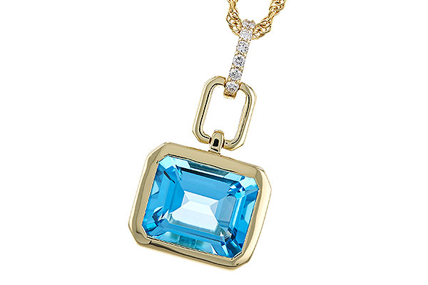 F329-13179: NECKLACE 3.26 BLUE TOPAZ 3.30 TGW (10x8MM BT)