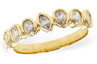 H329-15906: LDS DIA WED RG .62 TW FANCY CUT DIAS