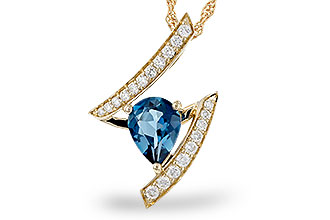 M329-10397: NECK 1.04 LONDON BLUE TOPAZ 1.23 TGW (8x6MM)